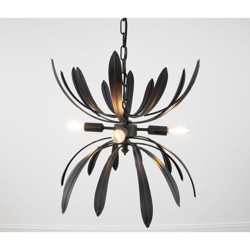 Lilly 4 - Light Chandelier, Black
