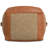 Atkinson 18"W Genuine Leather Round Pouf