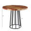 Runolfson Round Solid Wood Top Metal Base Dining Table