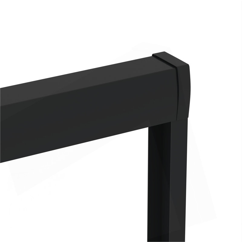Verre trempé de 44 à 48 po x H 72 po avec film antidéflagrant, porte de douche coulissante double en aluminium, 1/4 po (6 mm), poignée en acier inoxydable, noir mat