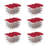 Sterilite 6 Pack 48 Quart Hinged Lid 270 Total Holiday Ornament Storage Boxes