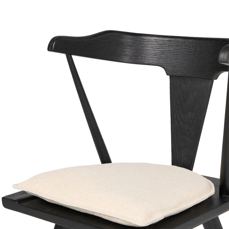 Ripley Dining Chair with Cushion, Black Oak, Lavon Flint