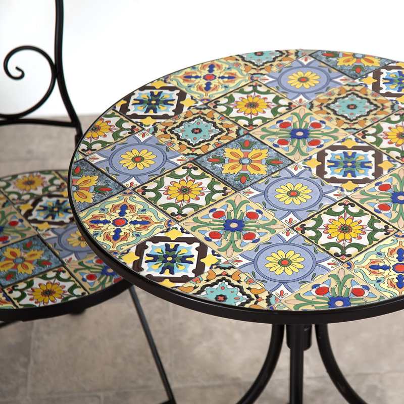 Dunarragan 2 - Person Patio Dining Set with Round Table