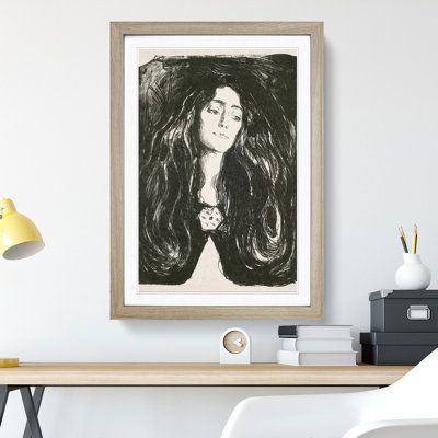 The Brooch Eva Mudocci by Edvard Munch - Framed Print