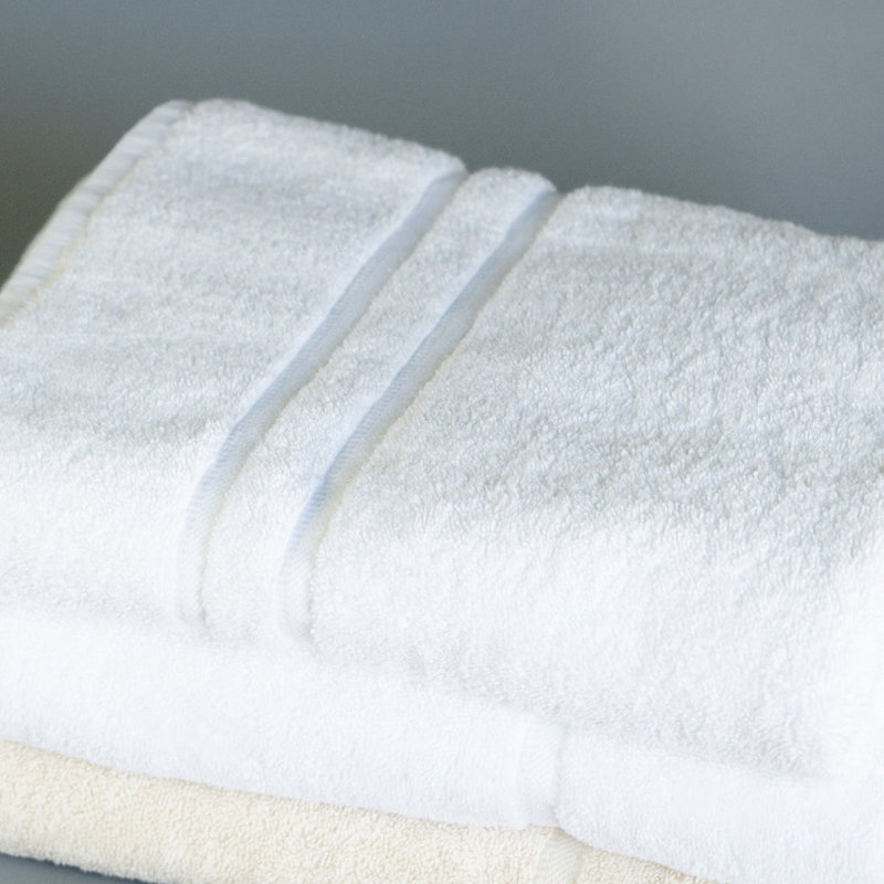 Serviette de bain - Souverain double Dobby 2 extrémités - T400, Ecru