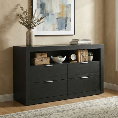 Commode 4 tiroirs avec tablette Hildebran