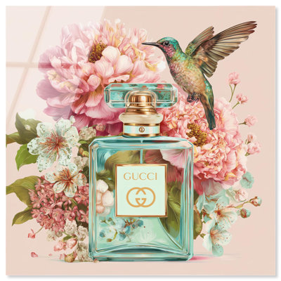 «Hummingbird Perfume Bloom Glam Art», reproduction d'art par Art Remedy