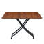 Table élévatrice multifonctionnelle moderne avec pieds en bois aggloméré de 0,8 pouce d'épaisseur et pieds en métal, peut être utilisée comme coiffeuse, table basse, table de salle à manger et table de bureau