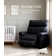 Large Widened Recliner with Vibration and Heating Massage, Retro Massage Recliner with Cup Holder and Side Pockets, Simple Tilt with 1.5 Times Sponge Filling, for Bedroom, Living Room
