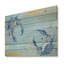 Bataille de crabe côtier bleu - Reproduction nautique et côtière sur bois de pin naturel-37111410