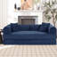 Grand futon de 80,7 po en velours côtelé convertible avec 2 coussins - sans assemblage requis-881898759-882903966