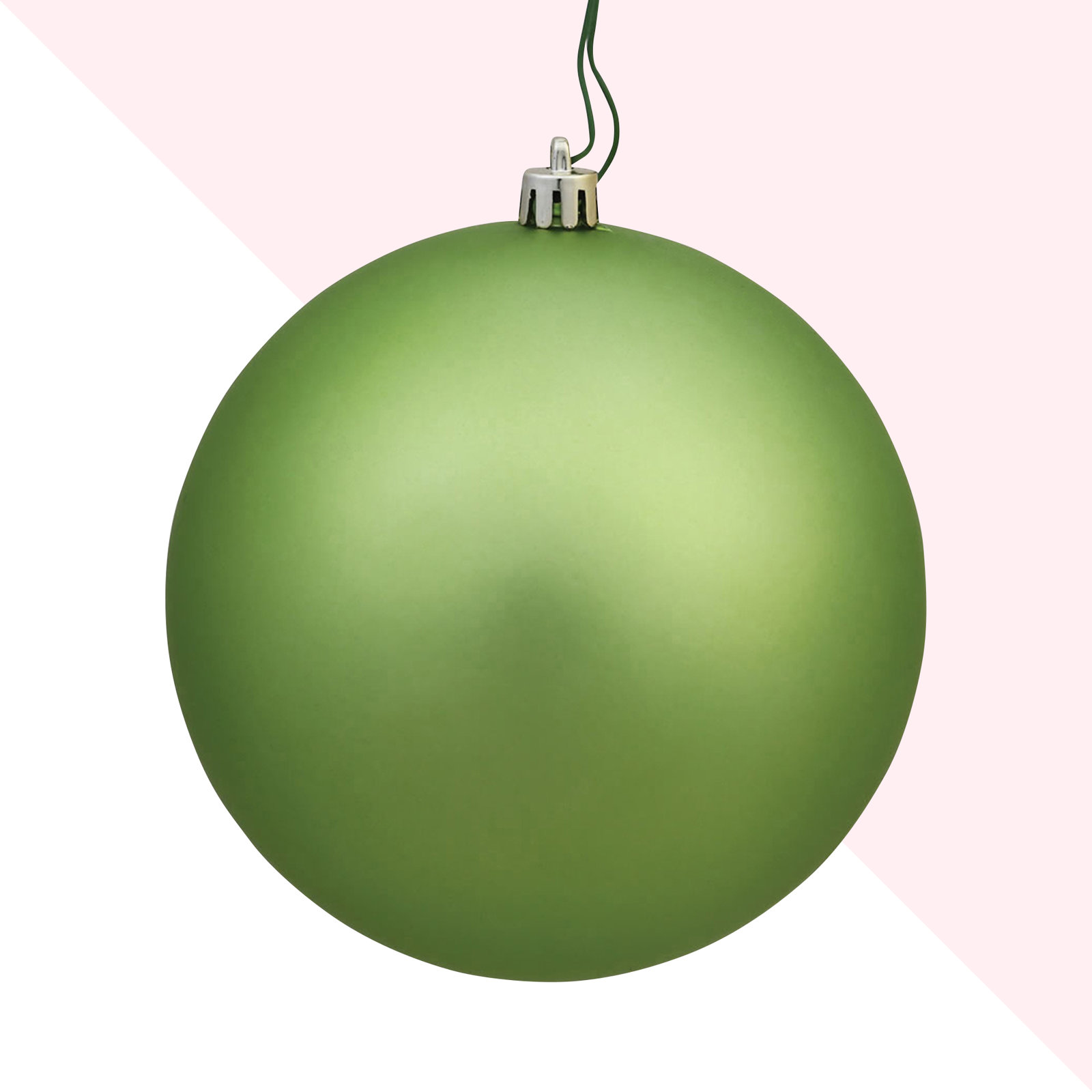 The Holiday Aisle® 4" Shatterproof Bauble, 3" H x 3" W x 3" D, Matte Celadon