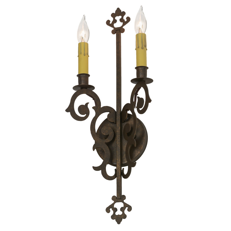 Lampe murale bougie 2 lumières aneila