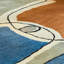 Bleu Des Yeux Abstract Area Rug in Orange/Gray/Blue-64526944