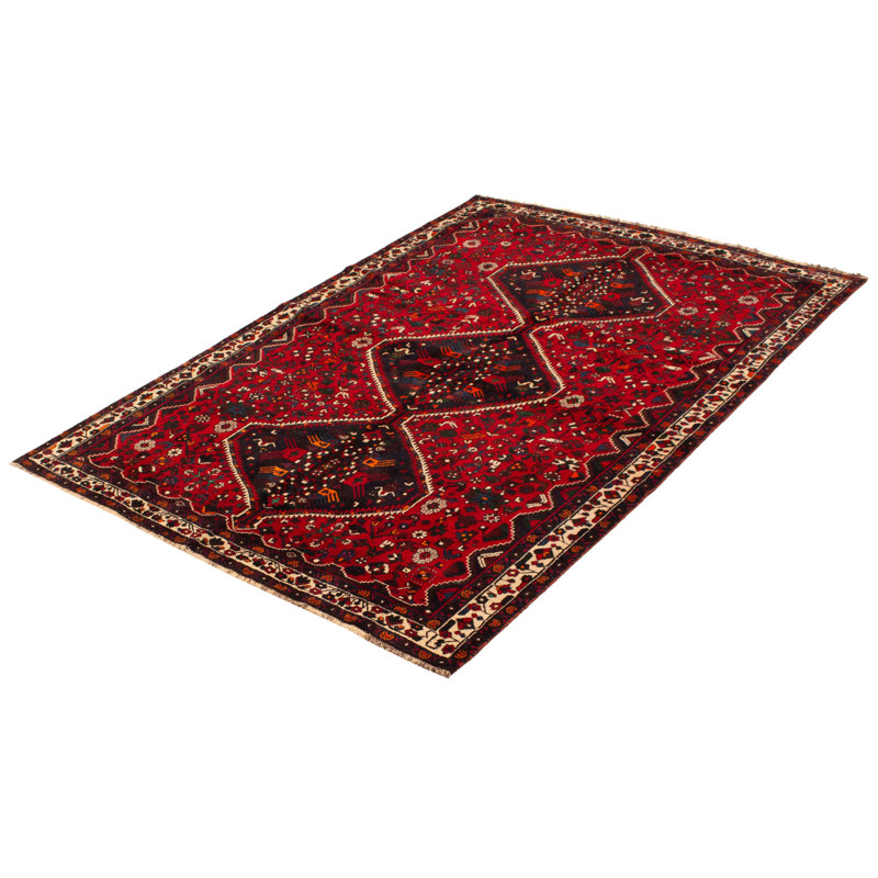 Tapis rouge rétro Evey 6 pi 2 po x 8 pi 10 po
