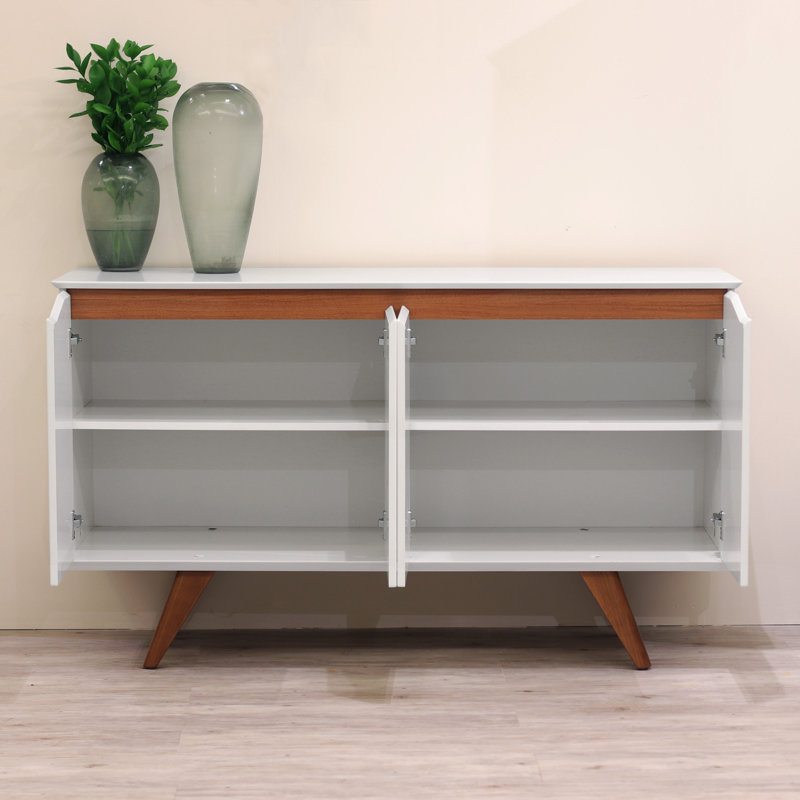 Tudor 53.15 Sideboard With 4 Shelves In Maple Cream, White