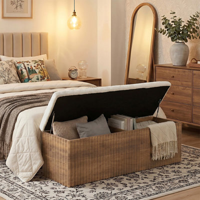 Foam Padding Upholstered Storage Bench