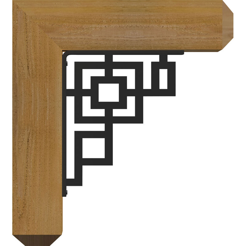 Support à crête en fer Eris, H 16 po x P 13 1/2 po, Cèdre rouge de l'Ouest l 4 po x T 4 po (sciage br