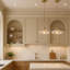 1-Lamp Amber Glass Dimmable Pendant Light