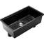 Évier de cuisine en granite à simple cuve en composite de 30 po avec finition mate non poreuse et accessoire tout en un composite de quartz 30 x 18 x 9, aspect pierre naturelle