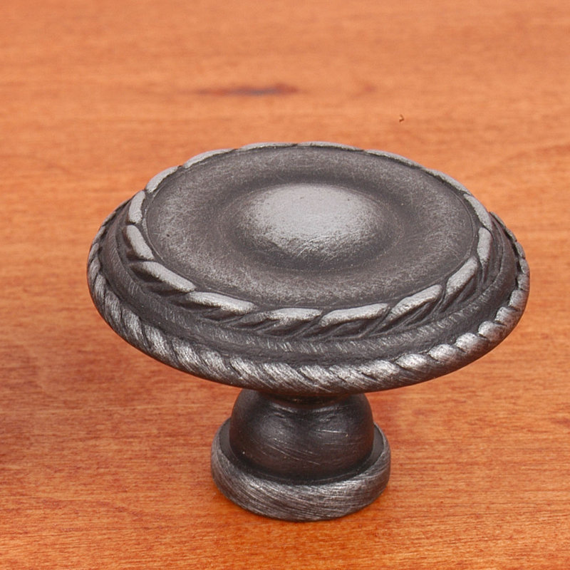 Poignée à double tranchant CK Series, Diamètre du bouton 1,5 po, Nickel vieilli