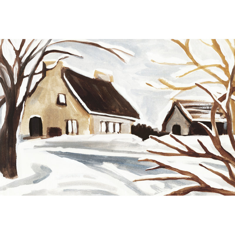 Winter Cottage II by Annie Warren - Wrapped Canvas Print, 30cm H x 46cm W x 3.8cm D