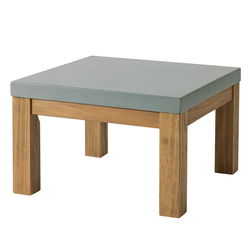 Table d'appoint Momig, Gris/noyer