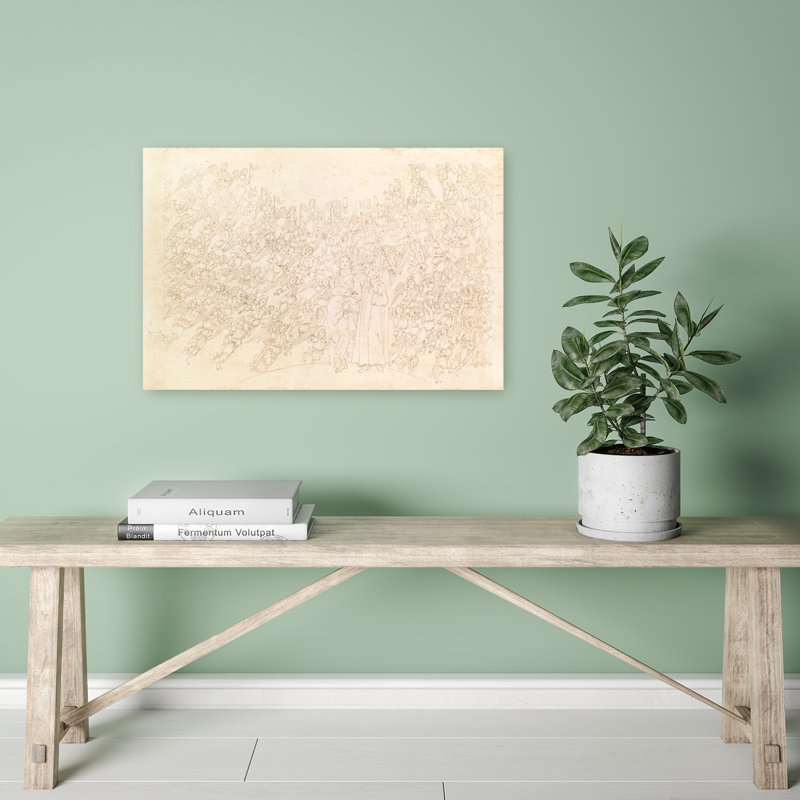 Dante And Beatrice, From Dantes `Divine Comedy, C.1480 Abstract Contemporary Wall Art Print, 40.64cm H x 60.96cm W