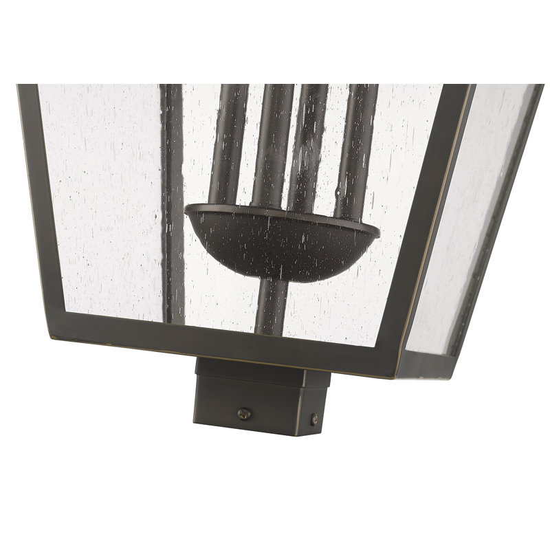 Luminaire d'extérieur 4 lumières Injum, Bronze huilé, Semé, H 33,75 po x l 19,25 po x P 19,25 po