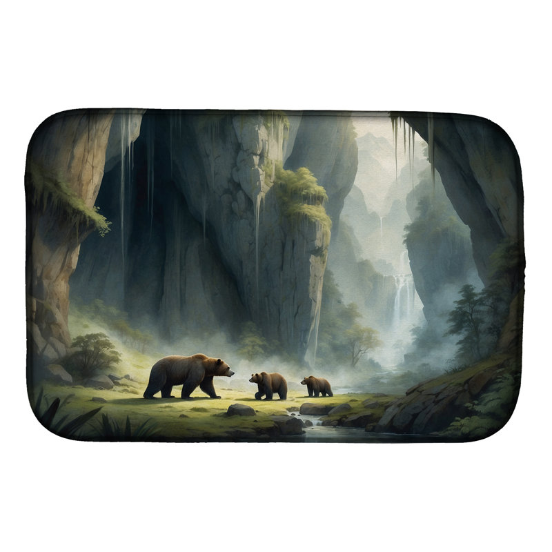 Cave Bears Dish Drying Mat