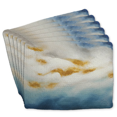 Abstract Landscape Braided Polyester Mindaugas - Set of 6