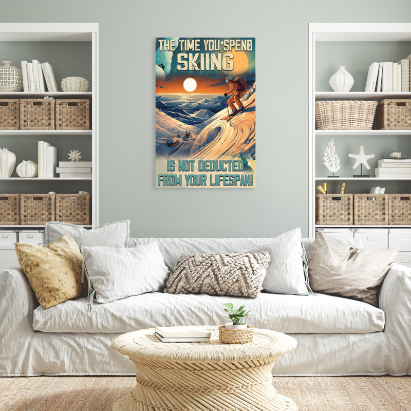 The Time You Spent Skiing - 1 pièce, impression sur toile tendue, H 20 po x l 16 po x P 1,25 po