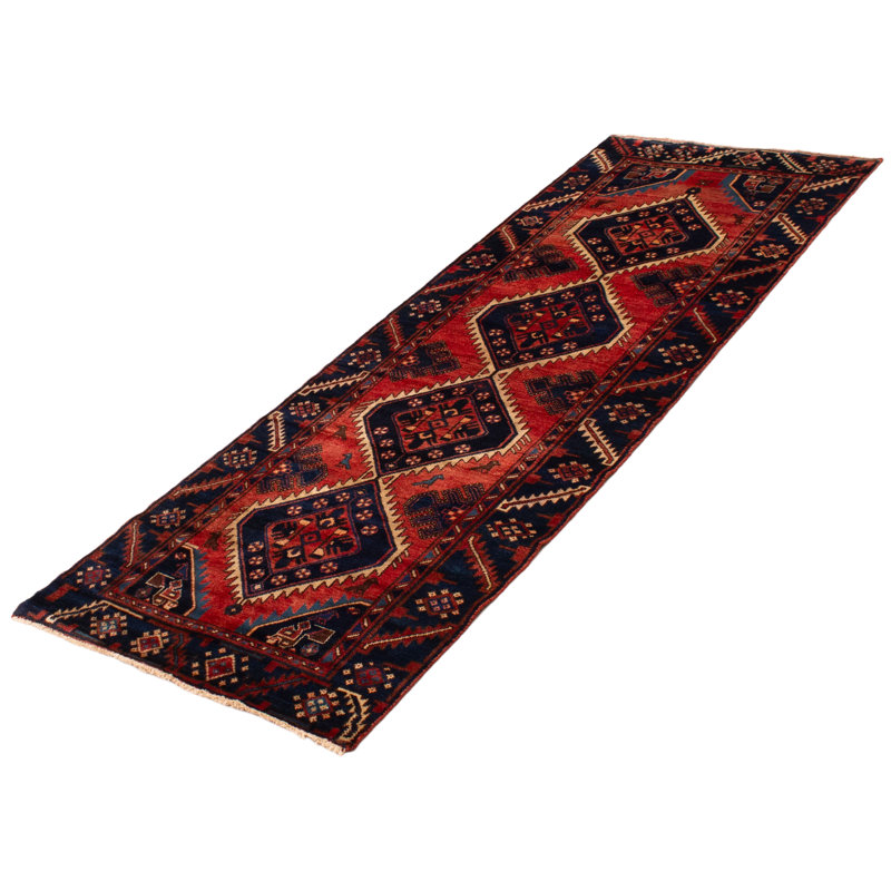 Tapis de couloir unique en laine 3 pi 3 po x 9 pi 8 po Anadol - rouge