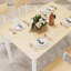 Ensemble de table de salle à manger 5 pièces avec 4 chaises, ensemble de table de cuisine et chaises de 43 po pour 4 personnes, table de salle à manger avec structure en métal et panneau de fibres à densité moyenne, parfait pour les petits espaces, -2028059045