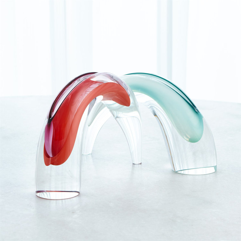 Comma Vase-Fire, Red