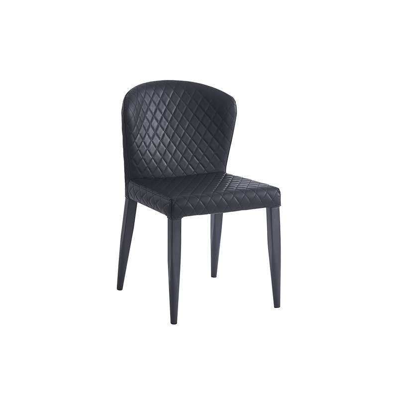 Chaise d'appoint rembourrée en métal