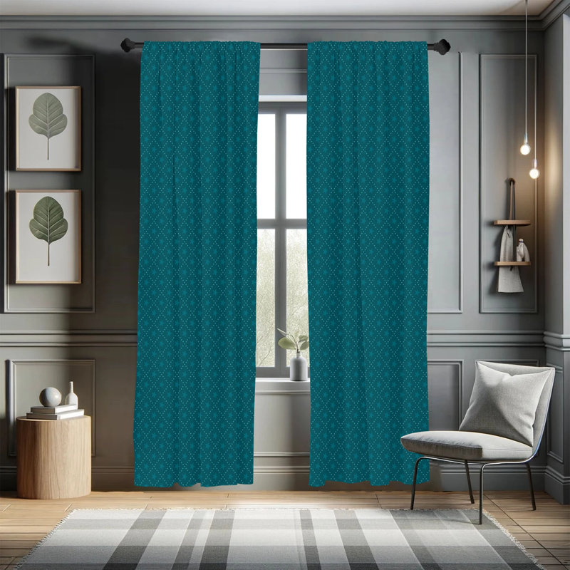 Paire de rideaux semi-transparents avec passe-tringle Star, 28 po x 95 po