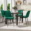 44cm H Upholstered Upholstered Back Side Chair in Green