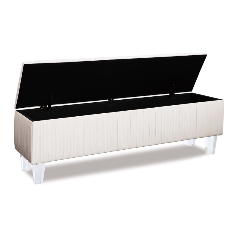 Dominique Upholstered Storage Bench, 16" H x 68" W x 22" D
