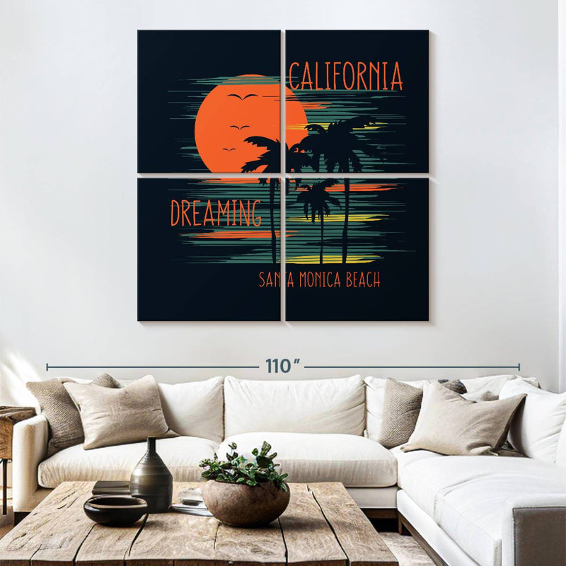 Tergel California Dream Sunset, H 74 po x l 74 po