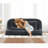 [NEW ARRIVED] [VIDEO PROVIDED] Double human dog bed,Lazy sofa ,Loveseat,Fits You & Pets,Extra Large Floor Couch,Can sit or lie down,2-in-1,5 Adjustable Position, Plump Pillow,2 Seat,Chenille,Dark Gray-1903854647