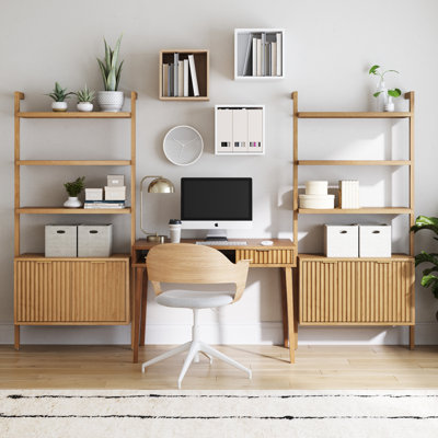 Bureau d'ordinateur avec bibliothèque Coady