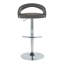 Ensemble de tabourets de bar réglables contemporains avec base pivotante en chrome-755302680
