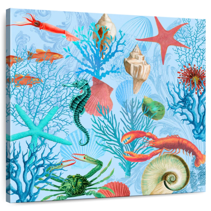 Brampt Coral On Blue Classic