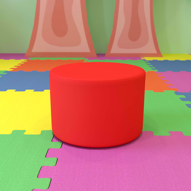 Nicholas Flexible Learning Modular Soft Seating Circle Ottoman for Classrooms and Common Spaces, 18" H x 18" W x 18" D, No
