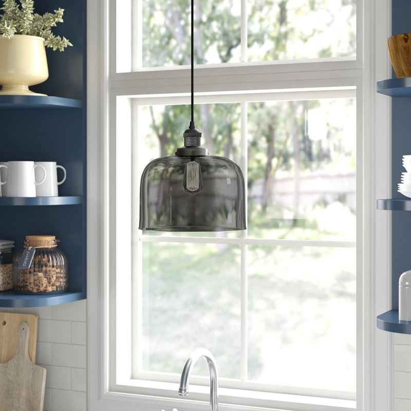Clarktown 1 - Light Single Pendant, Plated Smoke, Matte Black