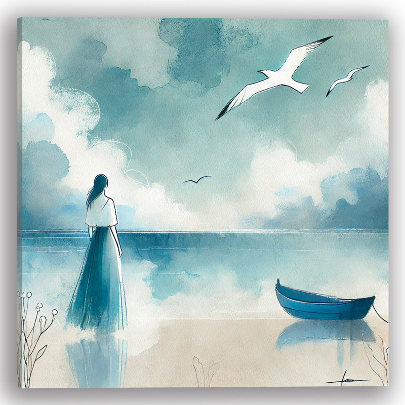 Art mural sur toile Reflection Seaside Moment, H 20 po x l 20 po