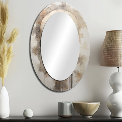 Miroir mural moderne beige Skeletal Elegance