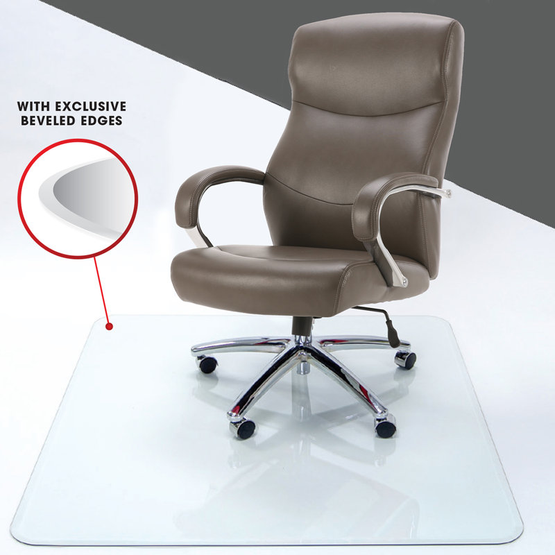 Rectangle Chair Mat with Beveled Edge, 0.25" H x 53" W x 45" D