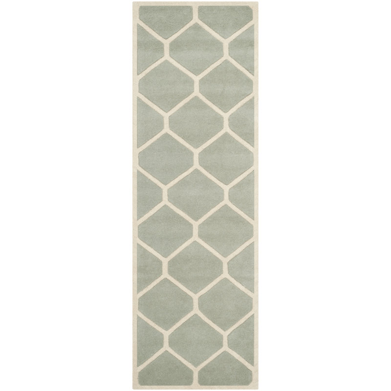 Chatham Hand Tufted Wool Geometric Rug, Runner 2'3" x 9'